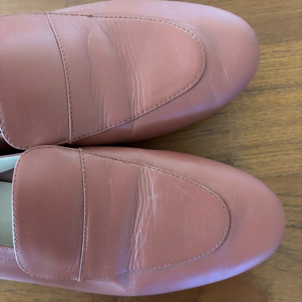 Everlane The Day Loafer Leather Dark Rose Pink Made in Italy - Size 10 - Picture 7 of 14